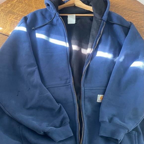 Carhartt J149NVY 2XL reg full zip insulated swt shrt - Picture 7 of 8